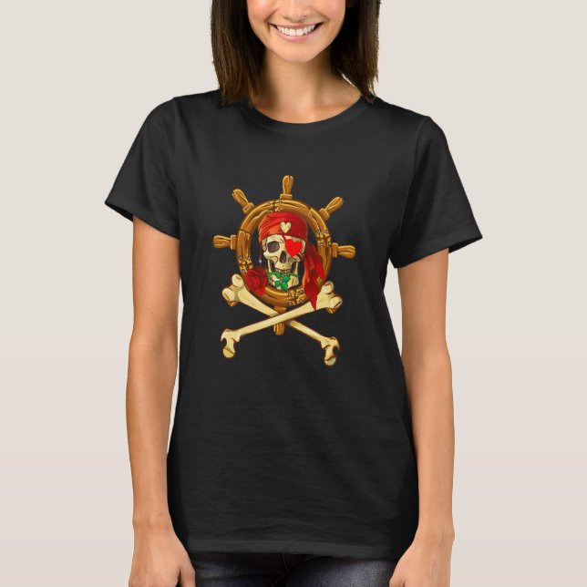 Boys Valentines Day Pirate I Only Have Eye For You T-Shirt (Front)