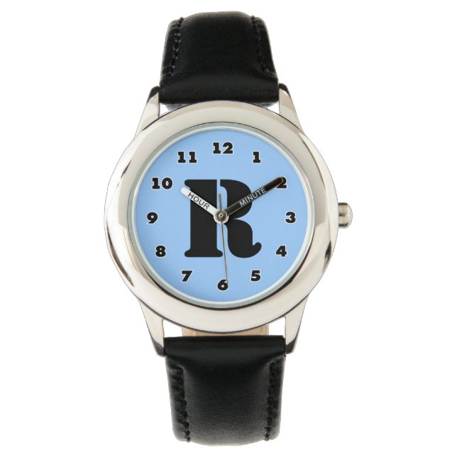 Boys watch | personalized letter R monogram (Front)