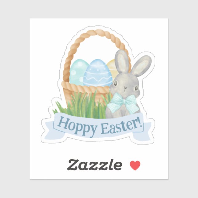 Boys Watercolor Blue Easter Basket  (Sheet)