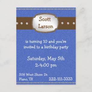 Boy's Western Birthday Invitation