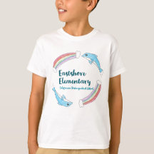Boys' White Rainbow Dolphin T-Shirt