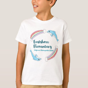 Boys' White Rainbow Dolphin T-Shirt