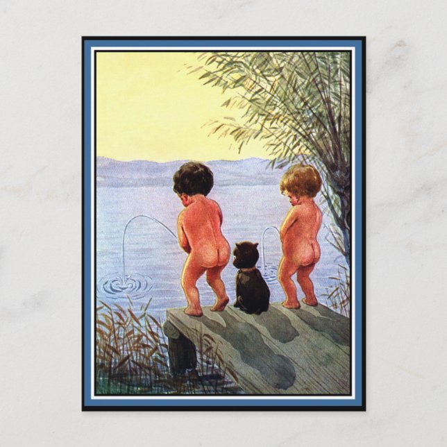 "Boys Will Be Boys" Postcard (Front)