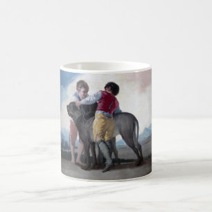 Boys With a Mastiff Dog (by Francisco Goya) Coffee Mug