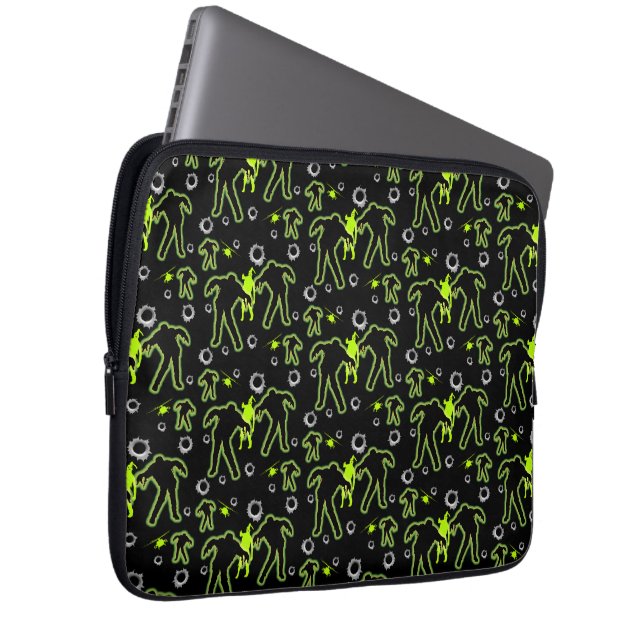 Boys Zombie School Laptop Sleeve (Front Right)