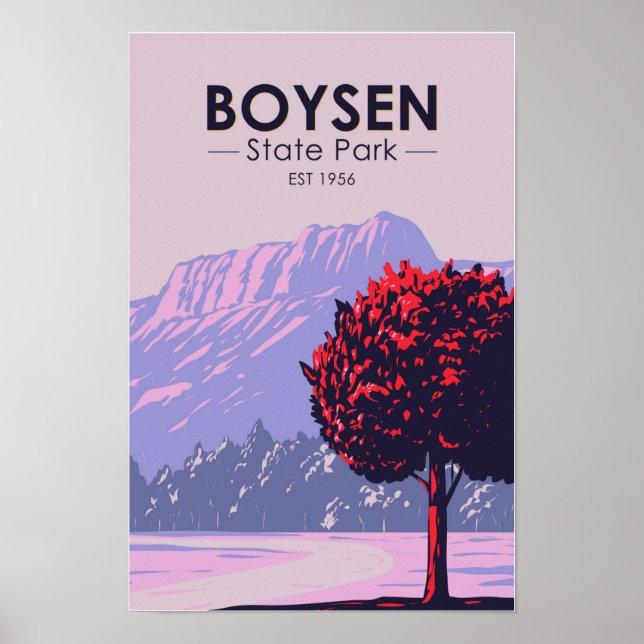 Boysen State Park Wyoming Vintage  Poster (Front)