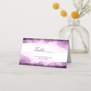 Boysenberry Purple Watercolor Table Number Seating Place Card