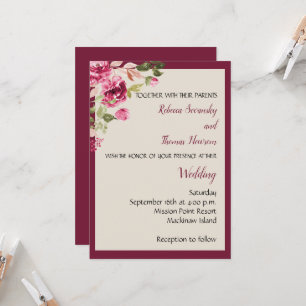 Boysenberry Wedding Invitation