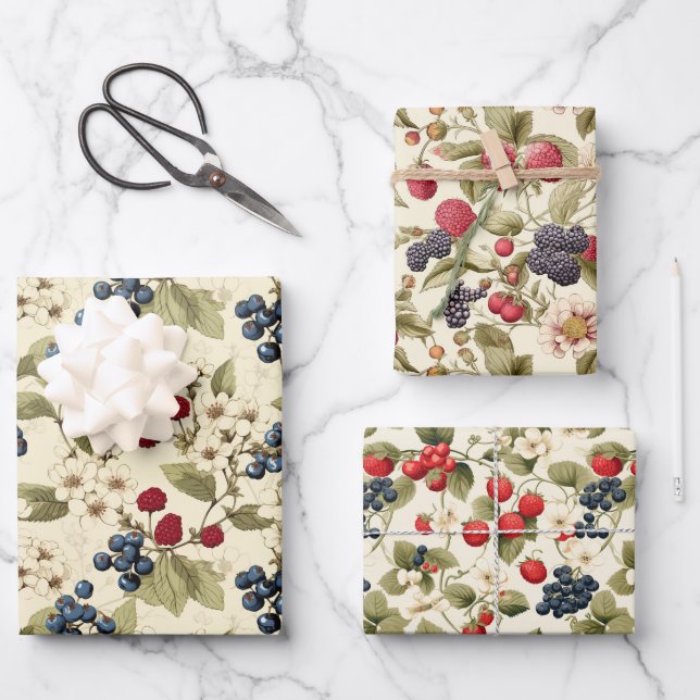 Boysenberry Wrapping Paper Sheet (Front)