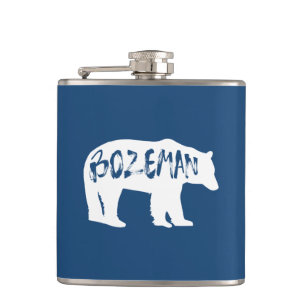 Bozeman Montana Bear Hip Flask