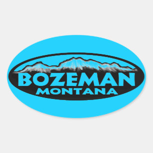 Bozeman Montana blue oval stickers