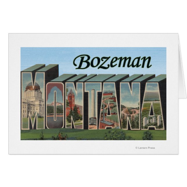 Bozeman, Montana - Large Letter Scenes (Front Horizontal)