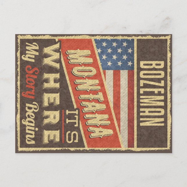 Bozeman Montana Postcard (Front)