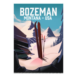 Bozeman Montana ski poster