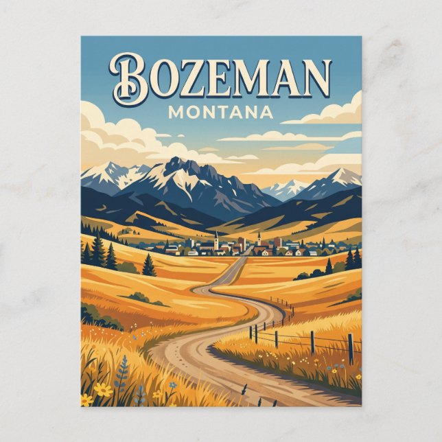 Bozeman USA Postcard (Front)