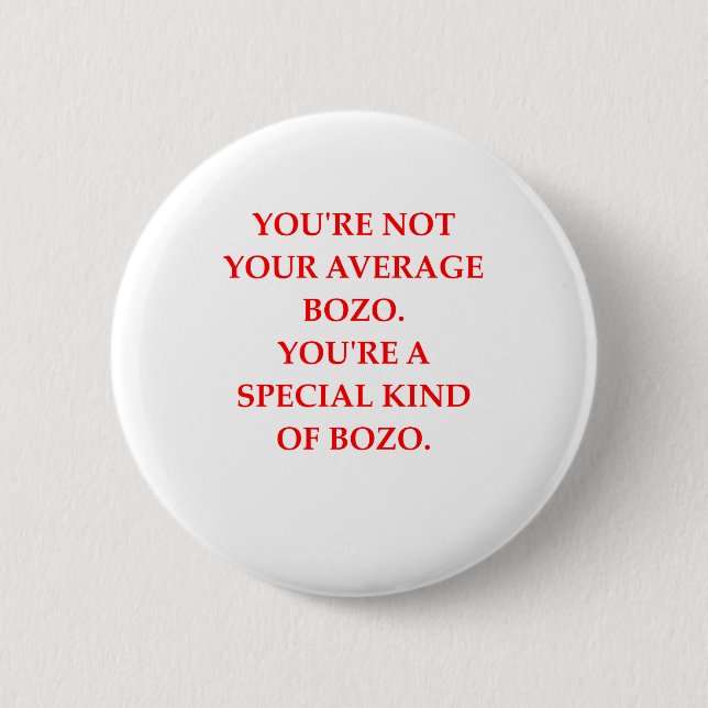 BOZO 2 INCH ROUND BUTTON (Front)