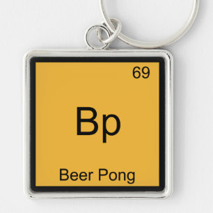 Bp - Beer Pong Funny Chemistry Element Symbol Tee Keychain