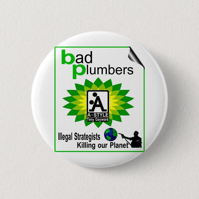 bp Humour T`SHIRTS 2 Inch Round Button (Front)