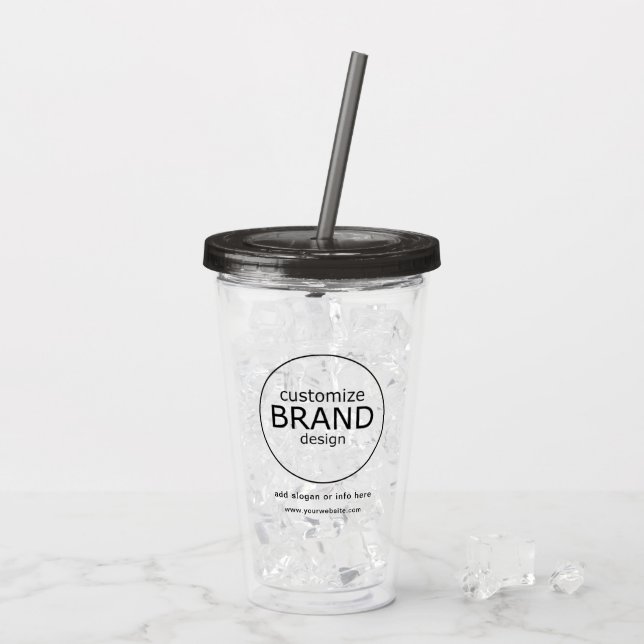 BPA Free Business Logo Branding Tumbler Drinkware (Back Ice)
