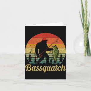 Bquatch B Fishing Humor Bigfoot Ufo Sasquatch Card