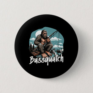 Bquatch! Funny Fishing Outdoor Retro Fisherman Gif 2 Inch Round Button