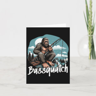 Bquatch! Funny Fishing Outdoor Retro Fisherman Gif Card