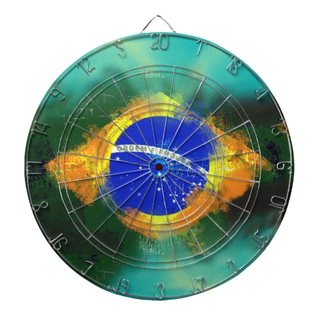 BR Brasil brazilian flag Dartboard (Front)