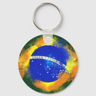 BR Brasil brazilian flag Keychain