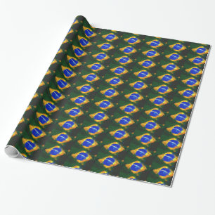 BR Brasil brazilian flag Wrapping Paper
