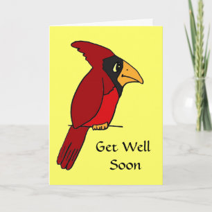 BR- Funny Cardinal Get Well Card