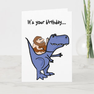 BR- Funny T-Rex Birthday Card