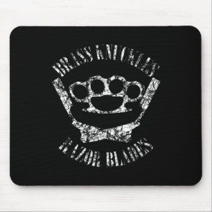 Br Knuckles And Razor Blades - Boxing And Barber T Mouse Pad