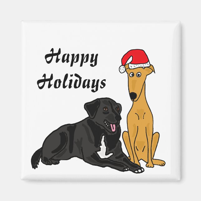 BR- Laboratoire noir et aimant de Noël Greyhound (Devant)