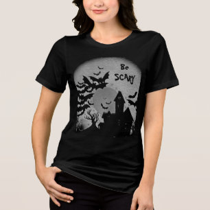 Br Scary Haunted House T-Shirt Tri-Blend Shirt