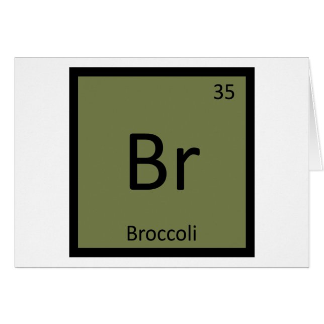 Br - Tableau périodique de chimie végétale de (Devant horizontal)