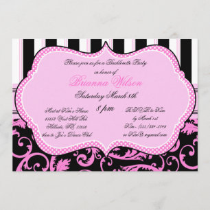 Bra and Panty Size Bachelorette Party Invitation
