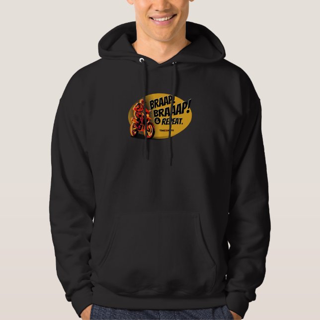 Braap Braaap And Repeat Dirt Bike Mens Hoodie (Front)