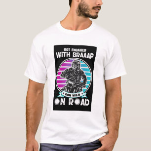 Braap Got Engaged Retro Dirt Biker Tee