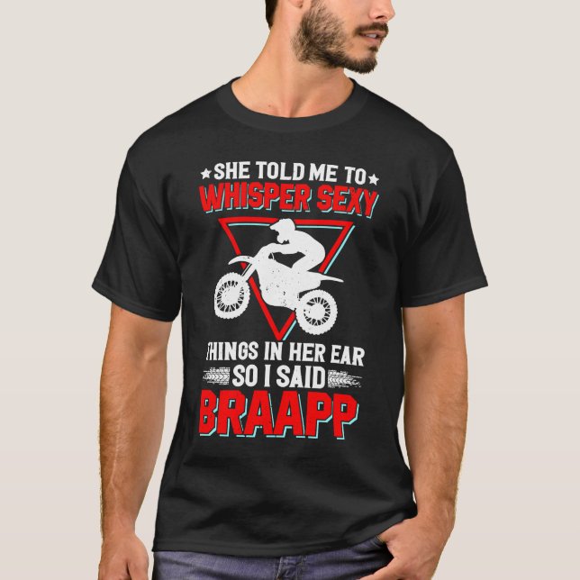 Braapp dirt biker motorbike motocross 2 stroke dir T-Shirt (Front)