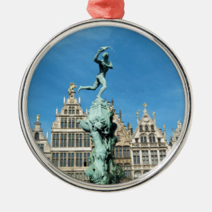Brabo Fountain Grote Markt Antwerp Belgium Metal Ornament
