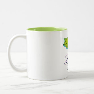 Brač Adriatic Sea, Croatia map Two-Tone Coffee Mug