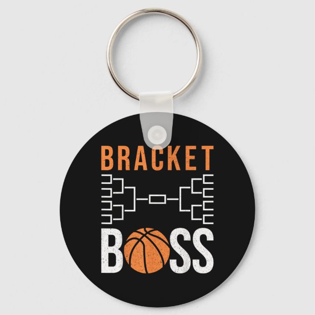 Brac Boss Funny College Basball Tournament Keychain (Front)
