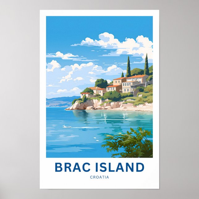Brac Island Croatia Travel Print (Front)
