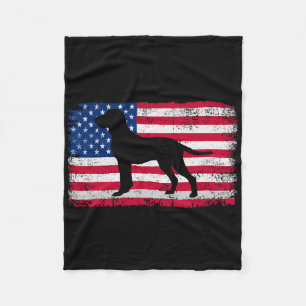 Bracco Italiano Lover 4th Of July Patriotic Americ Fleece Blanket