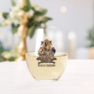 Bracco italiano stemless wine glass