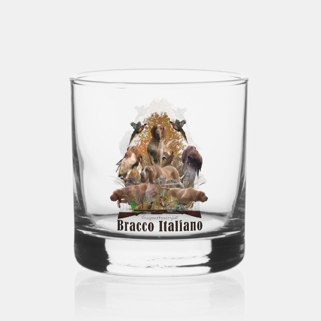 Bracco italiano  whiskey glass (Front)