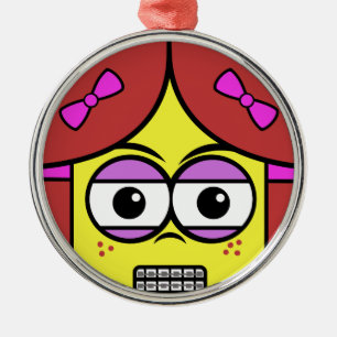 Brace Face Metal Ornament