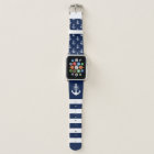 Monogramme Ancre et rayures nautiques