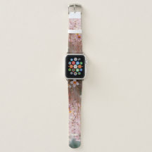 Pink Floral Bokeh Apple Watch Band