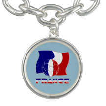 Bal de football français et drapeau